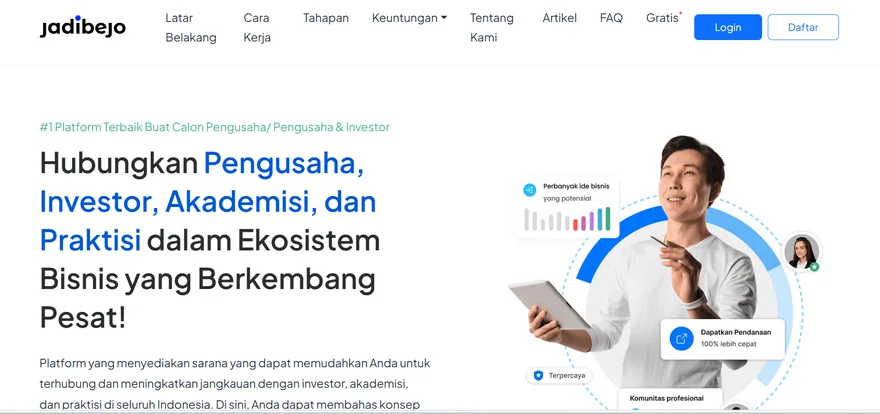 Tampilan situs Jadibejo